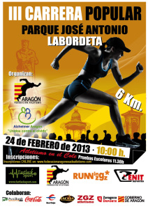 Cartel Carrera Popular Labordeta 2013