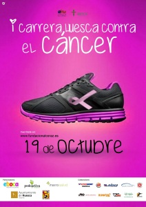 Cartel Carrera Contra Cancer Huesca