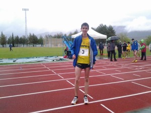 Dani Jimeno 24m03sg en 5000m marcha, Récord Aragón cadete-FAA