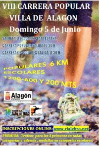 Cartel Carrera Popular Alagon 2016