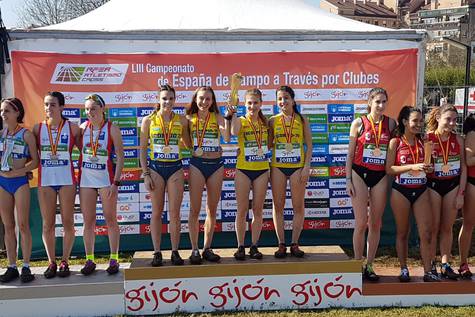 Érika Torner, Isabel Linares, Marina Cubero y Laura Fole Sub23 Gijón del Heraldo de Aragon