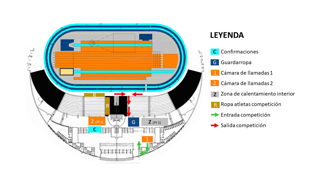 obra maestra Médico Conexión Protocolo Accesos COVID Palacio de los Deportes - Federación Aragonesa de  Atletismo